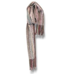 Pistil Grey Multi Stripe Fringe Scarf
